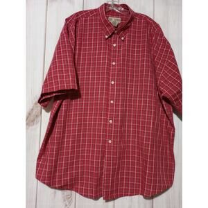 Sun River Shirt Men's 2xl Red Plaid‎ Short Sleeve